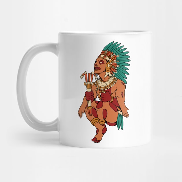 Aztec vegetation god - Xipe Totec by Modern Medieval Design